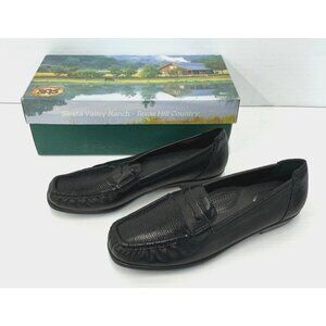 SAS Penny J Women’s Loafers – Size 8 N - Black Leather Casual Shoes - NEW